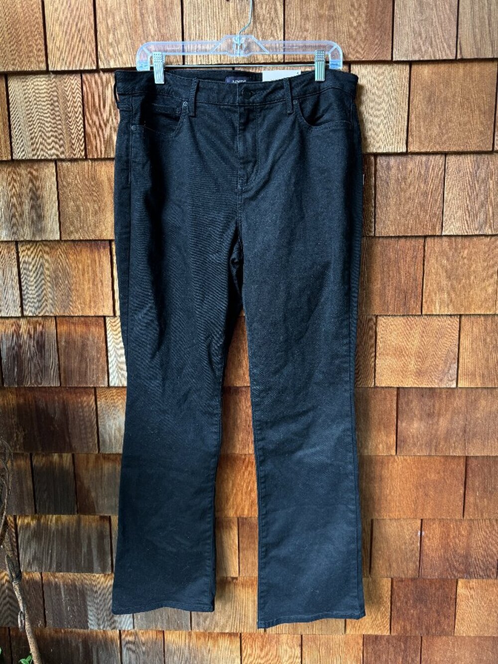 NWT NYDJ Black Barbara Bootcut Stretch Denim Jeans in Women's 14